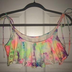 Tie dye wash swim top